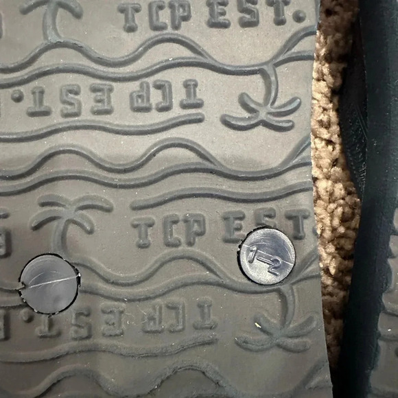 Boys Dinosaur Food Graphic Flip Flops Sandals Blue Size 1/2 - Picture 4 of 4